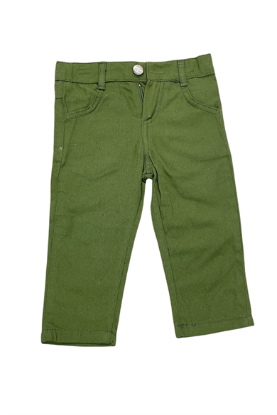 Erkek Çocuk Oduncu Gömlekli Yeşil Pantolon Sıcacık Üçlü Takım